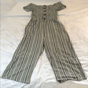 Striped Off-Shoulder Jumpsuit